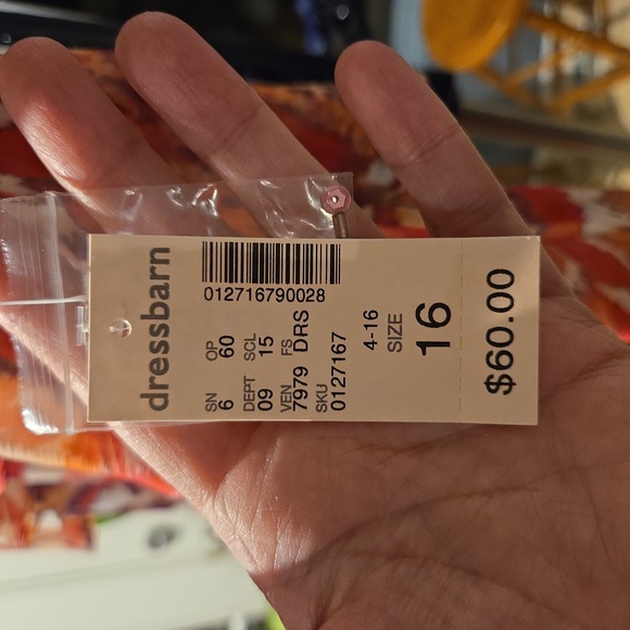 Collection Dress Barn Pink and Cream Colored Layered Dress 16 - Picture 9 of 12